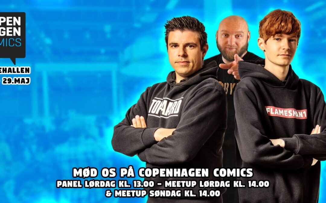 YouTuberne Niki Topgaard, Simon Langhoff (Flamesman1) og Kasper Aarbye