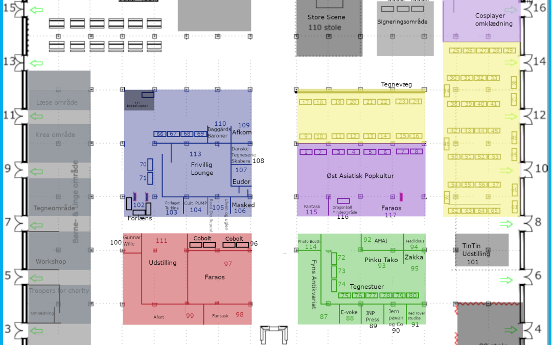 Gulvplan, adgang til festival, mediepakke og udstillerguide